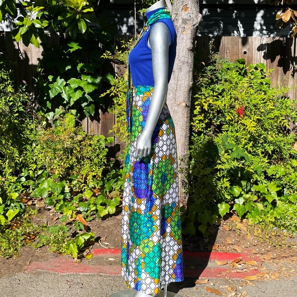 1970s Alex Colman Psychedelic Floral Massive Palazzo Pants - Picture 3 of 8